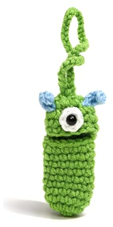 ZYFSHA Cute Lip Balm Holder Keychain Lipstick Chapstick Holder Keychain Crochetr Pig Bag Charms Purse Charms Gifts for Women