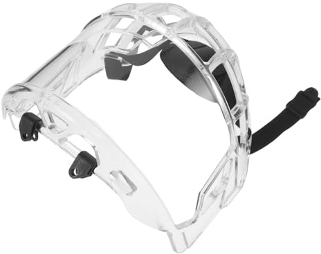 Healvian Visiera da Hockey Trasparente in PC Resistente Agli Urti Adattamento Personalizzato per Casco da Hockey su Ghiaccio per Adulti e Giovani Protezione in Partita