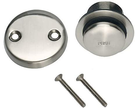 Toe Tap Bath Drain in Satin Nickel