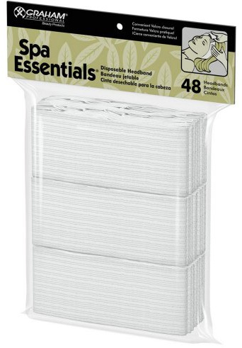 Graham Professional Products Spa Essentials Disposable Headbands, female, 48 Count, 1 Pack