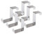 FOCCTS Ganci Porta Appendiabiti da Porta, 45MM Ganci reversibili in Acciaio Inox Armadietto e Ganci Appendiabiti Appendiabiti 6PCS