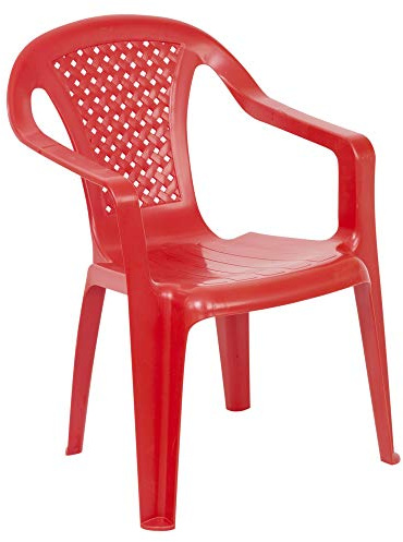 URBNLIVING Camelia - Sedia per bambini, in plastica, colore: Rosso
