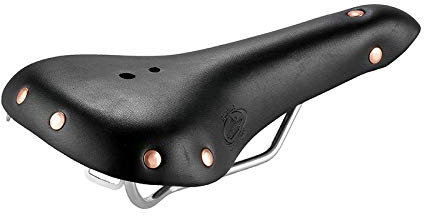 Selle Montegrappa Echtleder Luxus Fahrradsattel Vintage Citysattel Trekkingsattel SMC1 Made in Italy schwarz