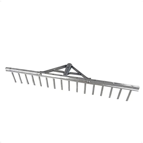 Rekord Aluminium Rechen leicht mit 16 Zinken Breite 62 cm - ohne Stiel, Rechen, Gartenrechen, Laubrechen, Harke