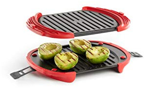 Lékué Microwave Grill XL, Mikrowellen-Grill, Rot/Schwarz
