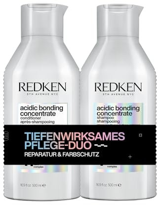 Redken | Pflegeset für Schutz vor Farbverlust, Konzentrierte All-In-One Formel, Acidic Bonding Concentrate Shampoo 300 ml & Conditioner 300 ml