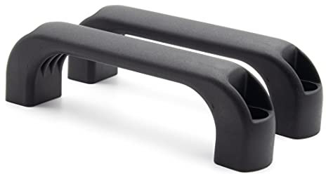 Enkotrade 2 Stück Bügelgriff mit Durchgangslöchern, Breite: 140 mm, Kunststoff Griff Handgriff D-Form Zuggriff Möbelgriff Türgriff