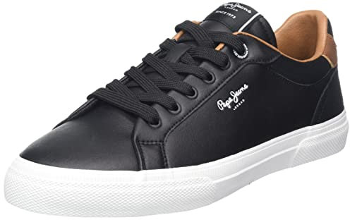 Pepe Jeans Zapatillas Kenton Court M para Hombre, Negro, 42 EU