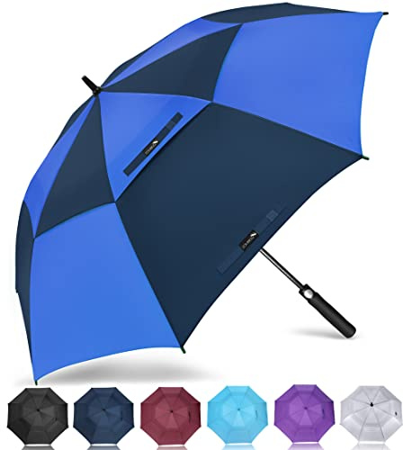 ZOMAKE Golf Umbrella Windproof and Rainproof Large (62 in-Blue/Navy)