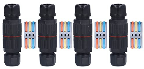 4 Stück IP68 wasserdichter Anschlussdosenstecker, direkt durch externe Kabelboxen für wasserdichte Ausrüstung im Freien, Straßenlaternen, unterirdische Lichter(#2)