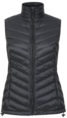 Mountain Warehouse Featherweight Womens Down Gilet - Lightweight Ladies Gilet Vest, Water Resistant Bodywarmer - Spring Summer, Travelling, Holiday, Outdoors Black Women's Size 8
