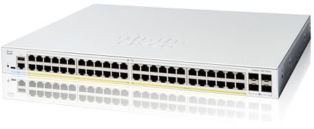 Cisco Catalyst 1200-48P-4G Smart Switch, 48 porte GE, PoE, 4 porte SFP 1GE, protezione limitata a vita (C1200-48P-4G)