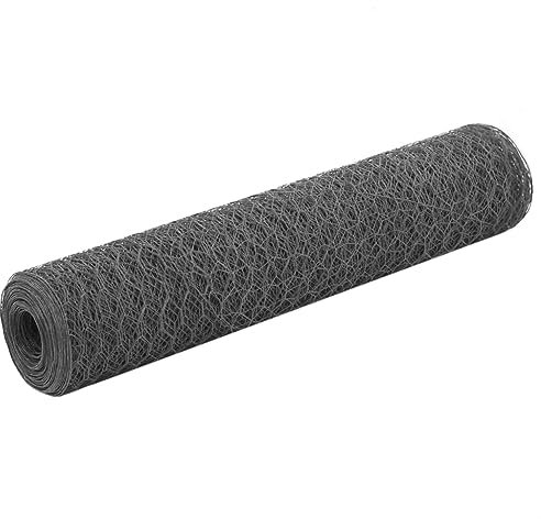 ShGaxin Filo di pollaio Acciaio Rivestimento in PVC Grigio 25x0,75 m, Recinzione Giardino, Rete Metallica, Recinzioni metalliche, Recinzioni Di Opera, Griglia Metallica, Filo Di Biancospino 143276