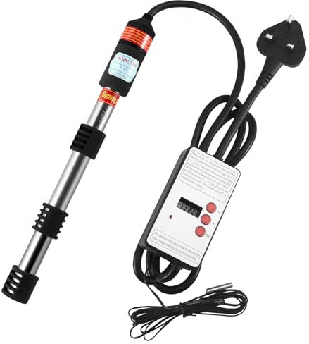 Portable Electric Bath Water Heater - 2500W Immersion Heater with Intelligent Thermostat, Auto Shutoff