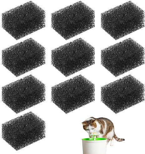 Giantree Schwammfilter für Katzenbrunnen, Quadratischer Filterschwamm Katze Trinkbrunnen Schwamm Schaum Filter Schwammfilter Filter Cat Fountain Sponge Filter für 98OZ/2.5L Katzenbrunnen