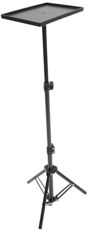 HANABASS 1.1m Staffa Per Proiettore Vassoio Per Asta Microfono Ripiano Portaoggetti Treppiede Pieghevole Telescopica Altezza