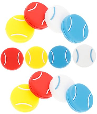 iplusmile 12 Pezzi Ammortizzatori in Silicone per Racchetta da Tennis Smorzatori Vibrazioni Soft per Controllo Urti Accessori Tennis per Allenamento e Gara
