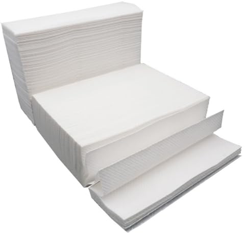 GARVALON Toallas de Papel Gruesas y Absorbentes de Pulpa de Madera para Cocina y Baño, Paquete de 400 Unidades, Ideales para Tiendas y Cafés