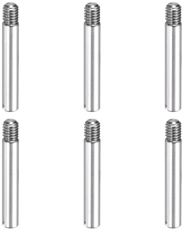 QUARKZMAN 6 Pz Perni Cilindrici Scanalati M3 x 20mm, Perni Di Posizionamento Filettati Esternamente In Acciaio Inox 304 Supporti Mensola Perni Per Montaggio Mobili, Progetti Fai Da Te