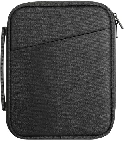 MoKo Funda Acolchada para Tableta 13 con Asa | Compatible con iPad Pro 13 M5, iPad Air 13 M3, iPad Pro 12.9 M2/M1, Surface Laptop Go y Galaxy Tab S8+/S9+, Negro