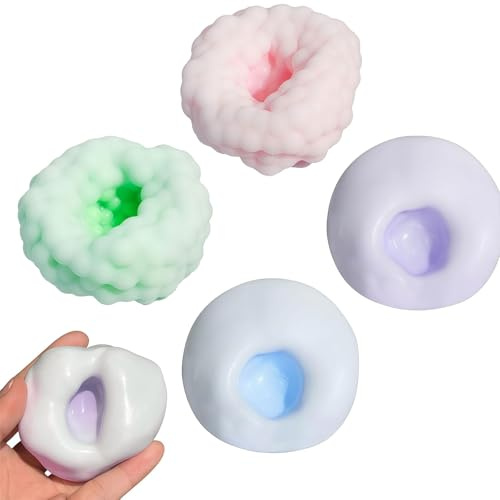 Pelotas Anti estrés con Diseño de UVA – Juguete Sensorial para Alivio de Estrés para Niños y Adultos para Liberación de Presión y Enfoque (Diámetro 4 cm)
