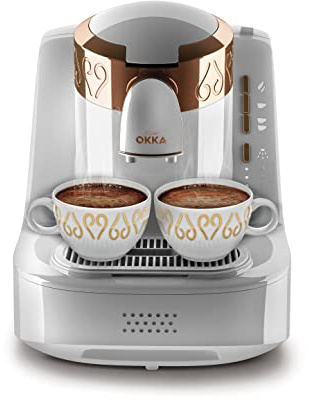 ARZUM OK001-W Automatic Turkish Coffee Machine, Plastic, 710 W, White