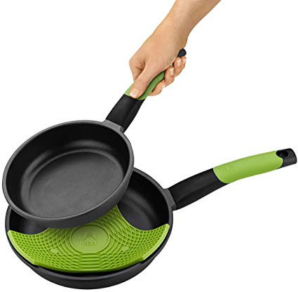 BRA Prior - Set di padelle in Alluminio pressofuso Antiaderente Set di 2 padelle Set de 2 sartenes Nero