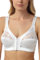 Marlon Womens Mandy Front Fastening Wirefree Satin & Lace Everyday Bra, White, 44DD