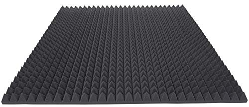 Akustiskt skum typ 100 x 100 x 5, pyramidskum, ljudisoleringsmattor för effektiv akustisk isolering