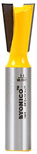 Yonico Dovetail Router Bit 7 Degree X 5/8-Inch 1/2-Inch Shank 14819