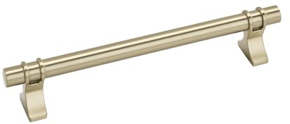 Amerock | Cabinet Pull | Golden Champagne | 6-5/16 inch (160 mm) Center to Center | Davenport | 1 Pack | Drawer Pull | Drawer Handle | Cabinet Hardware