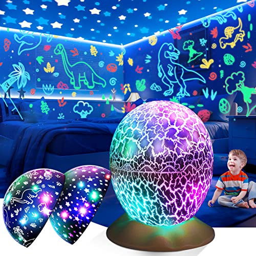 Tragik Dinosaur Toys for 1 2 3 4 5 6 Year Olds Boys Gifts, Sensory Lights for Autism Baby Night Light Kids Projector for Bedroom Sensory Toys for Babies Baby Girl Gifts Newborn Toy Gift Dinosaur Light