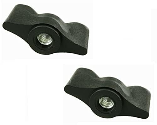 2 x Flügelmuttern aus Kunststoff, Einsätze aus Stahl M6 Flügeln, 40 mm, Hebel