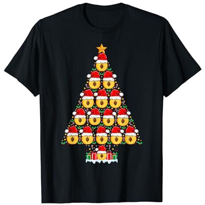 Nectarine Christmas Tree Lights Santa Hat Nectarine Xmas T-Shirt