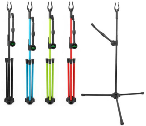 SHARROW Bogenschießen Bogenständer für Recurvebogen Tragbare Faltbare Bogen Halter Balance Bar Ständer Seitenständer Recurve Bogen Ständer Bogensport Zubehör (Schwarz)