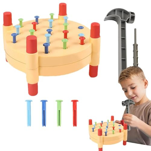 LearnLyrics Hammer Toy - Colorful Hammering Toy with Pegs,Developmental Educational Interactive Game, Toddler Toy for Hand-Eye Coordination Development