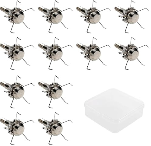 KURUGEILI 12PK 100 granos pequeños cabezas anchas puntos de judo con cabeza ancha tornillo en cabeza ancha de judo cabeza ancha para la práctica de campo de caza, perfecto para caza menor y tiradores