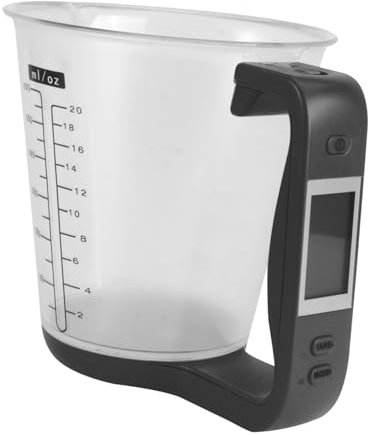 OKUMEYR Taza Medidora Multifunción con Pantalla Lcd Báscula de Leche de 1000 G/1 G para Nutrición Infantil en La Cocina