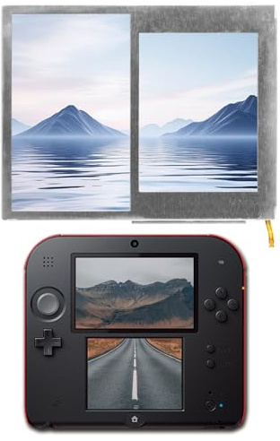 2DS Bildschirm Ersatzteil 2 DS LCD Ersatzbildschirm Display 2DS Bildschirm Ersatz, 2DS Oben und Unten, ohne Touchscreen