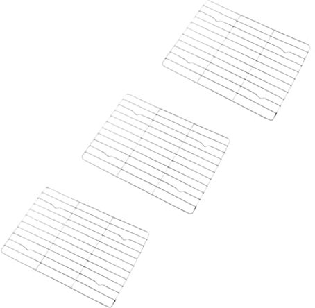 Cabilock 3 Rejillas Para Enfriar Pan Y Pasteles De Acero Inoxidable Plateado