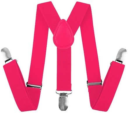 FNA FASHIONS Mens Ladies Unisex Adjustable Slim Braces Trouser Suspenders Clip On Fancy Dress