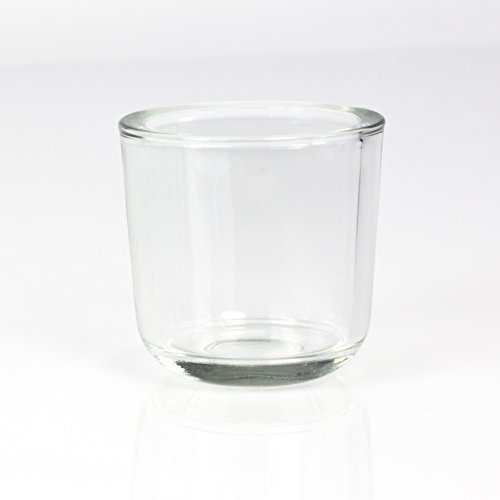 INNA-Glas Pequeño Vidrio para Velas Nick, Transparente, 8cm, Ø 8cm - Portavelas - Vasito de Cristal
