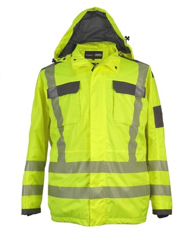 Marc & Mark Funktions- Arbeitsjacke/Warnschutzjacke in Übergrössen bis 10 XL, gelb, Größe:6XL