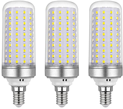 SCNNC Bombillas LED Maíz E14 20W, CA175-265 V, 2200lm Blanco Frío 6000K, No Regulable, 200W Bombilla Halógena Equivalente, Bombilla LED para Candelabros, Luces de Techo, Paquete de 3
