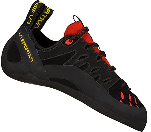La Sportiva Tarantulace, Klättring sneakers för män, Svart vallmo, 38.5 EU