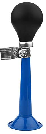Ausla Signalhorn, Retro-Clown-Hupe, Kinder-Fahrradhupe, Klassischer Vintage-Metall-Twist-Lautsprecher, Sirene, Hooter, Schnecke, Lufthorn mit Quetschbirne für Fahrzeuge, Fahrräder, Golfwagen(Blau)
