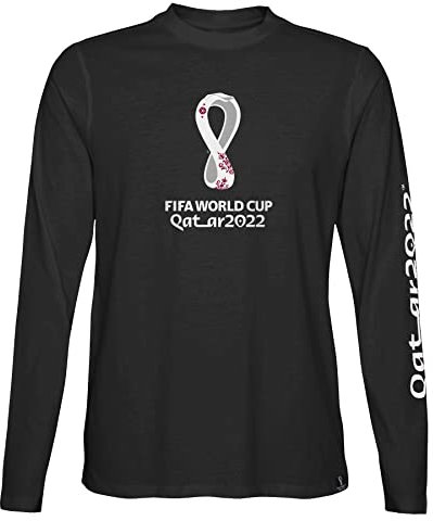 FIFA Jungen Offizielles World Cup 2022 Langarm-t-Shirt, Schwarz, 122