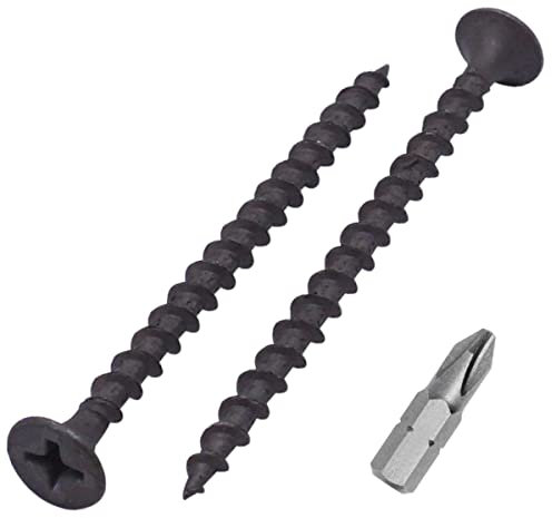 SKIR'CO Lot de 50 vis avec finition phosphatée noire 3,5 x 55 mm pour cloison sèche, vis à bois, tête cruciforme, vis pour plaque de plâtre