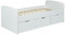 WEBER INDUSTRIES Bett mit 2 Schubladen & 1 Bettkasten - 90 x 190 cm - Weiß - LOUANE