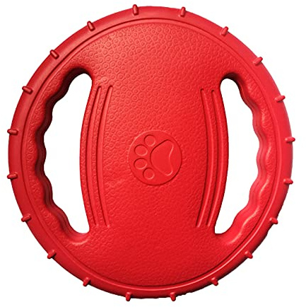 SIUKE Disco volador de perro,Anillo de entrenamiento para perros EVA con disco volador para perros y asas dobles, juguetes para aviadores para perros, actividad al aire libre, juguete flotante para bu